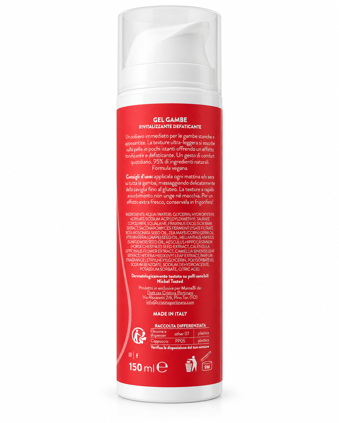 Gel Gambe Rivitalizzante e Defaticante - Effetto sollievo