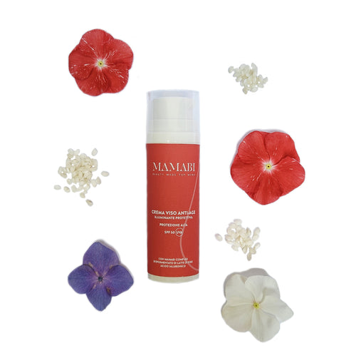 Crema Viso Anti-age, Protettiva e Illuminante - SPF50