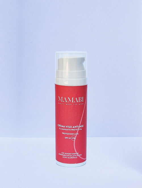 Crema Viso Anti-age, Protettiva e Illuminante - SPF50