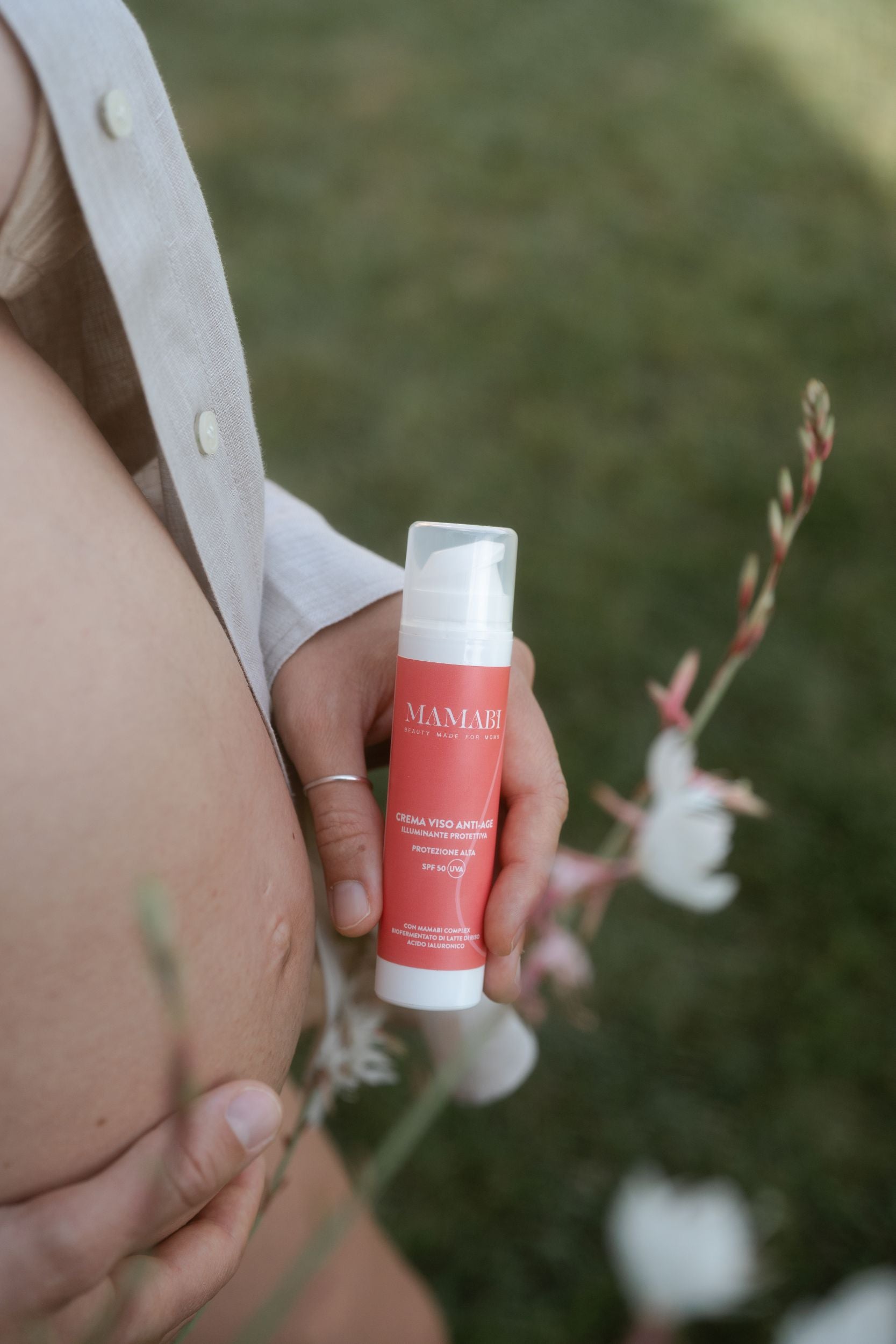 Crema Viso Anti-age Gravidanza, Protettiva e Illuminante - SPF50
